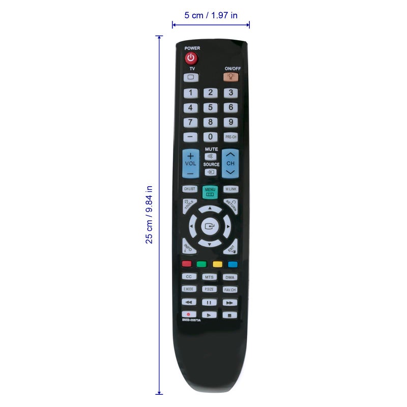 econtrolly New Replace BN59-00673A Remote Fits for Samsung remote BN59-00696A BN59-00721A TV HL50A650 HL50A650C1 HL61A650C1FXZC HL61A750 HL50A650 HL67A750A1FQZA HL72A650C1FXZC LN32A650A1T LN32A650A1TXZA LN37A550 - Image 2